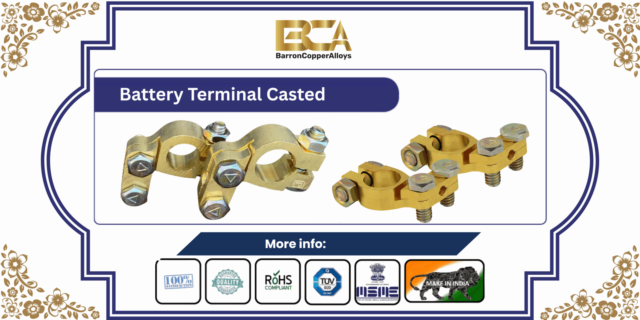 Copper Rod Cable Clamps