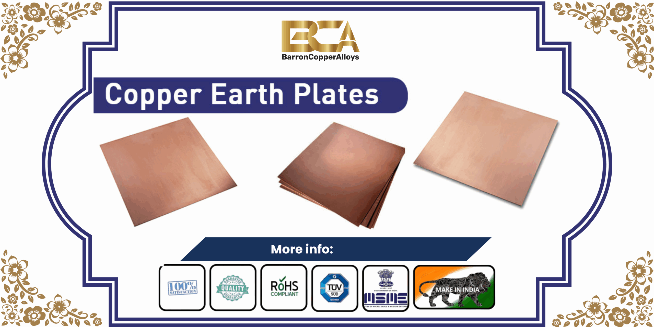 Copper Earth Plates