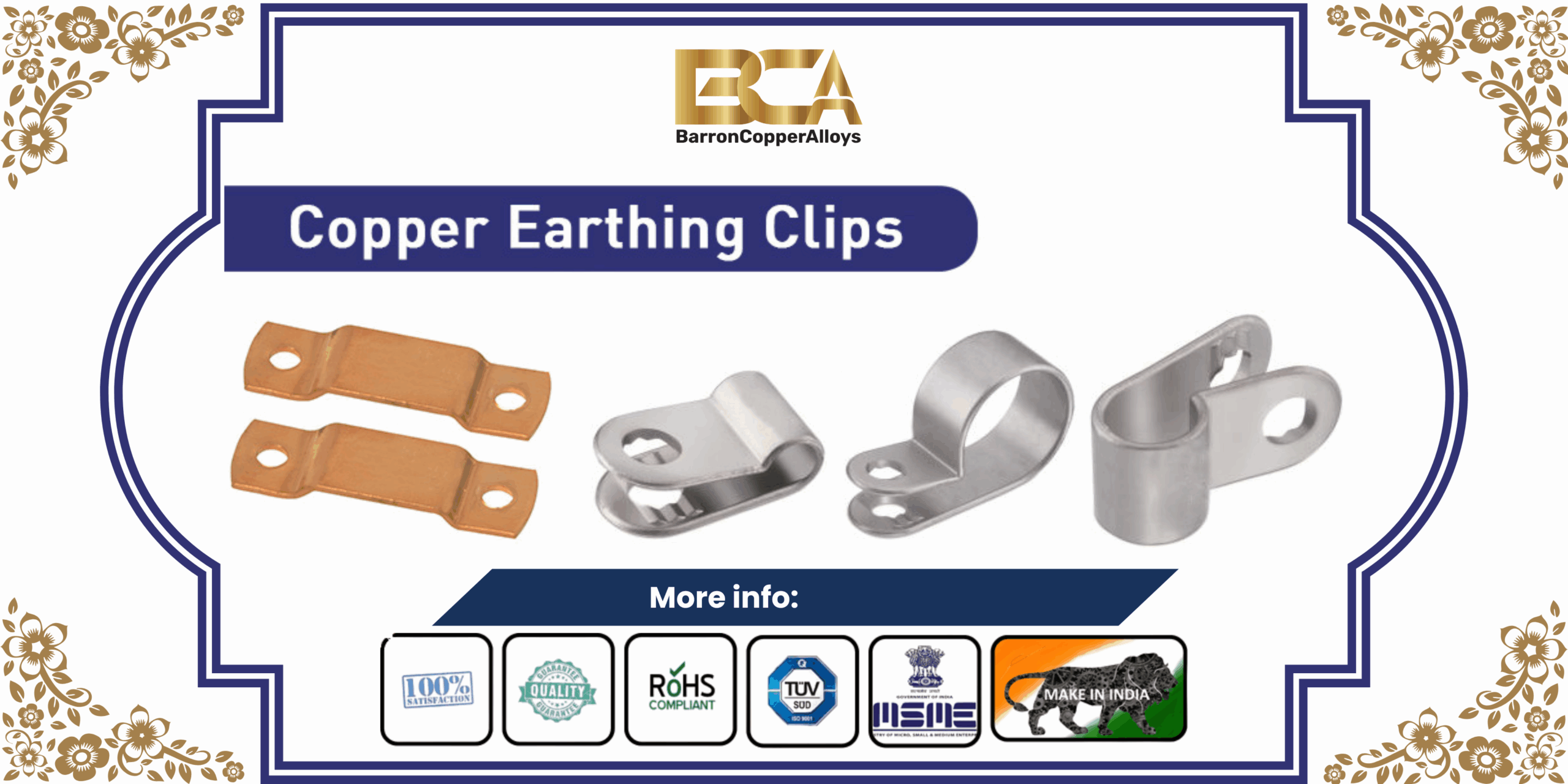 Copper Earthing Clips