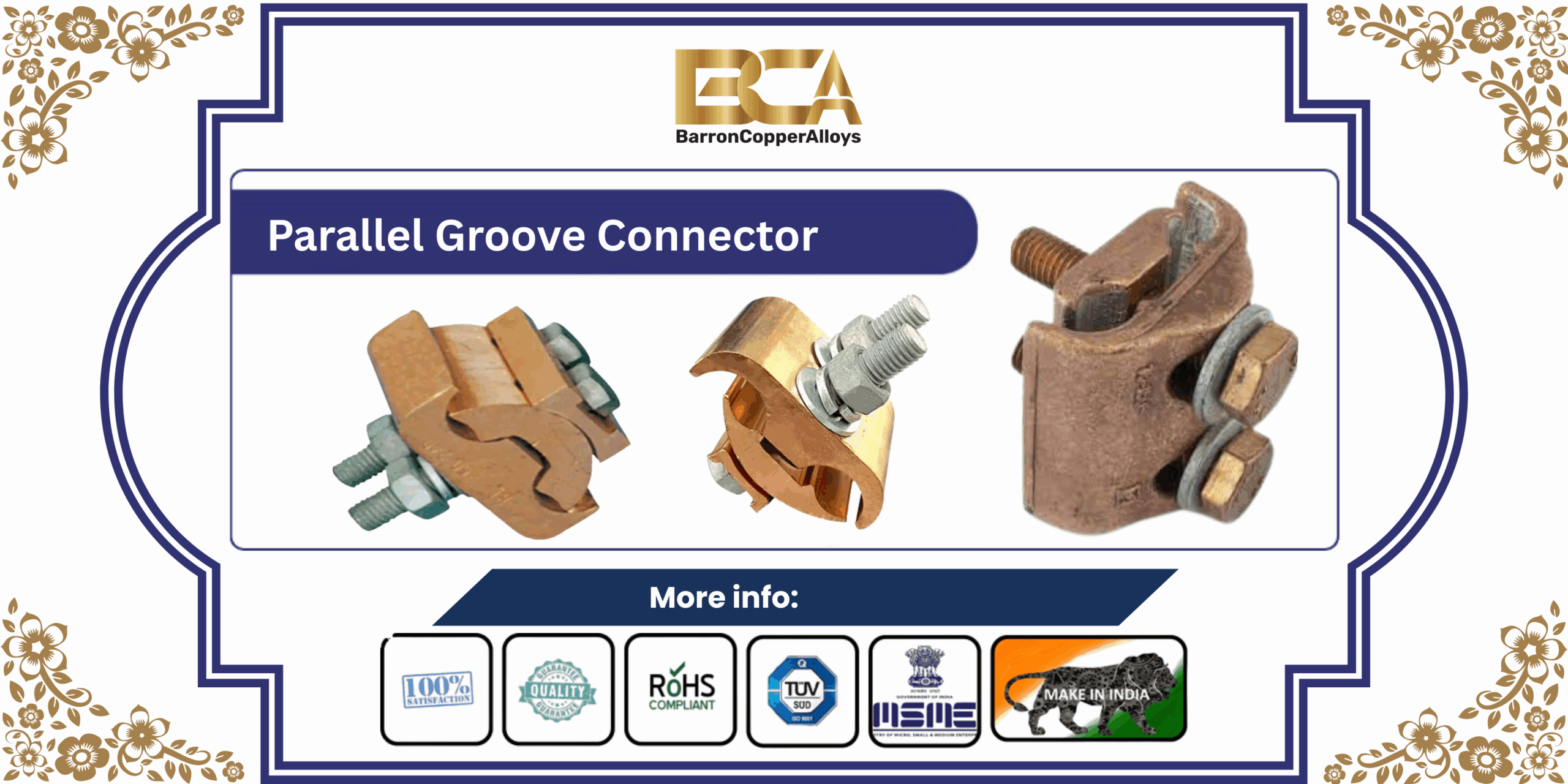 Copper Rod Cable Clamps