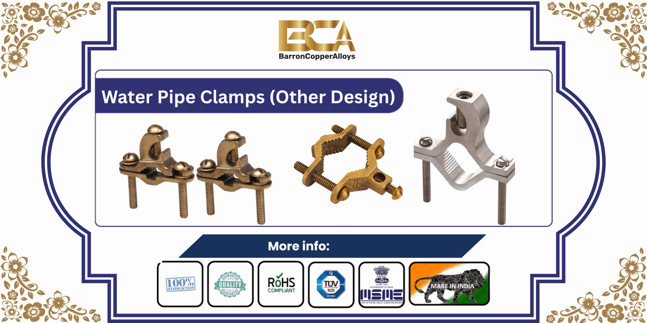 Copper Rod Cable Clamps