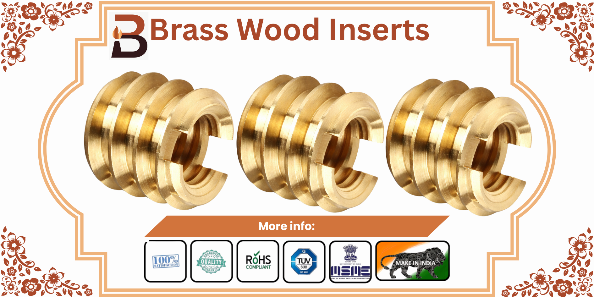 Brass Wood Inserts