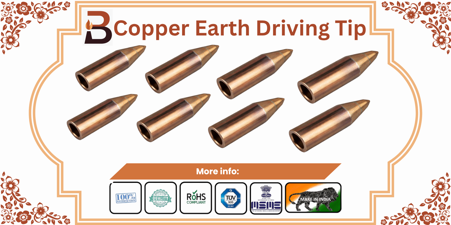 Copper Earth Driving Tip