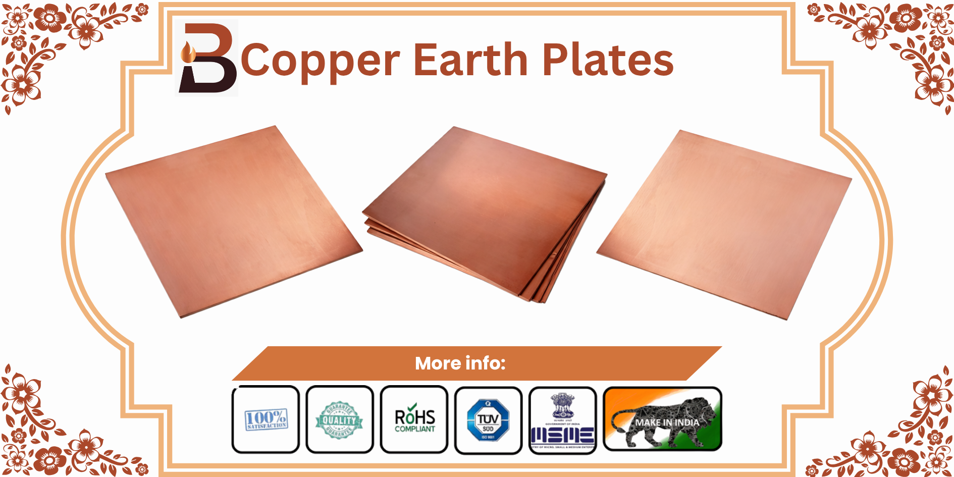 Copper Earth Plate
