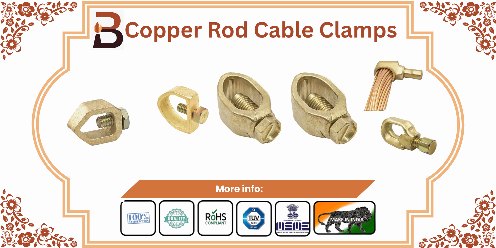 Copper Rod Cable Clamps