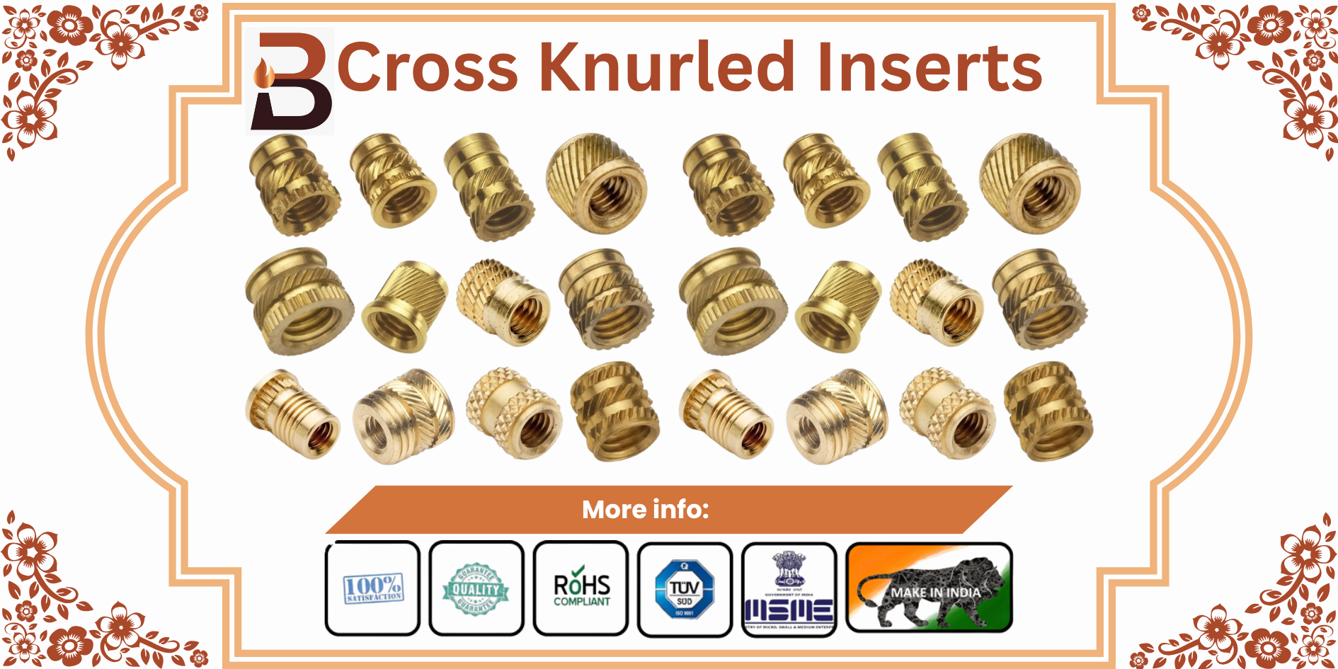 Cross Knurled Inserts