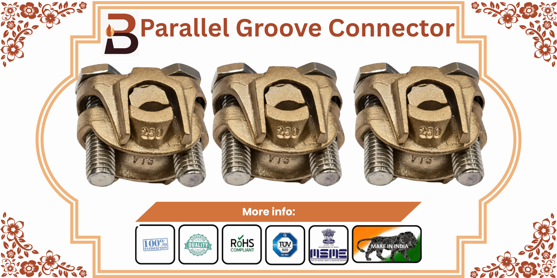 Copper Rod Cable Clamps